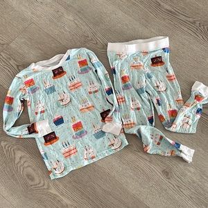 Little sleepies 2T 2 piece bday pjs